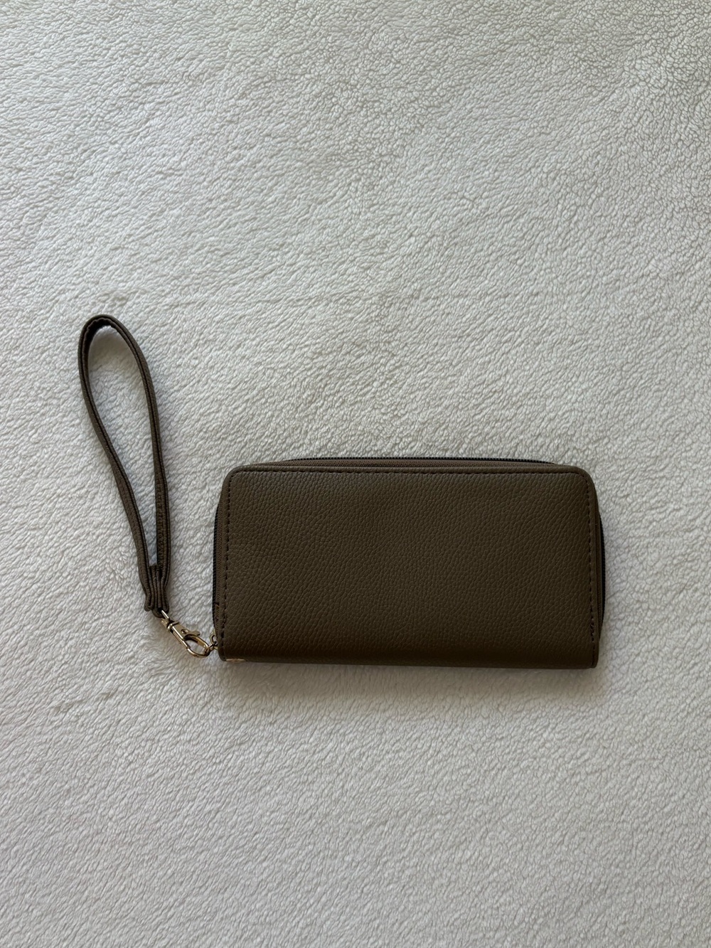 Wristlet Wallet in Olive Brown
